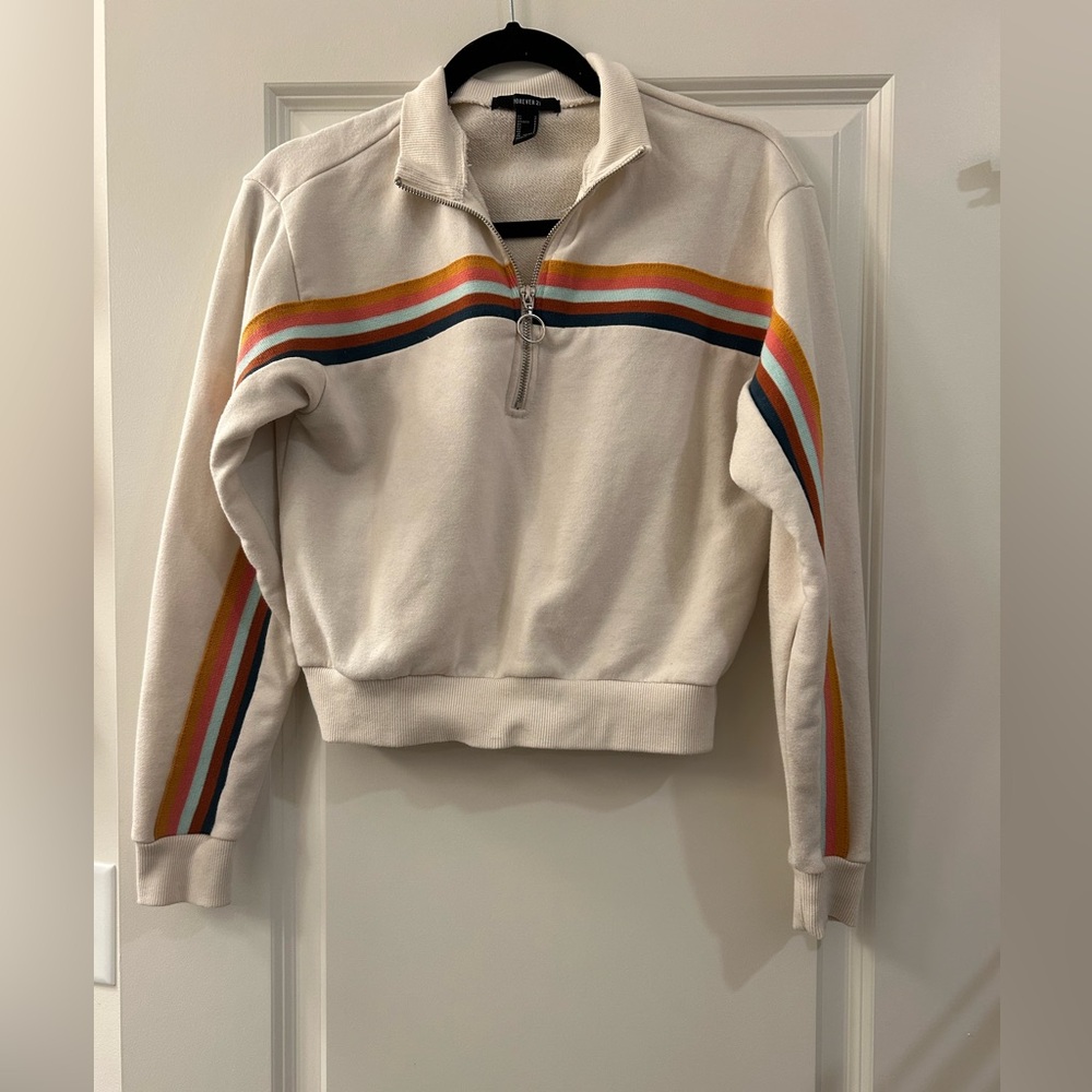 70’s style retro cropped quarter zip